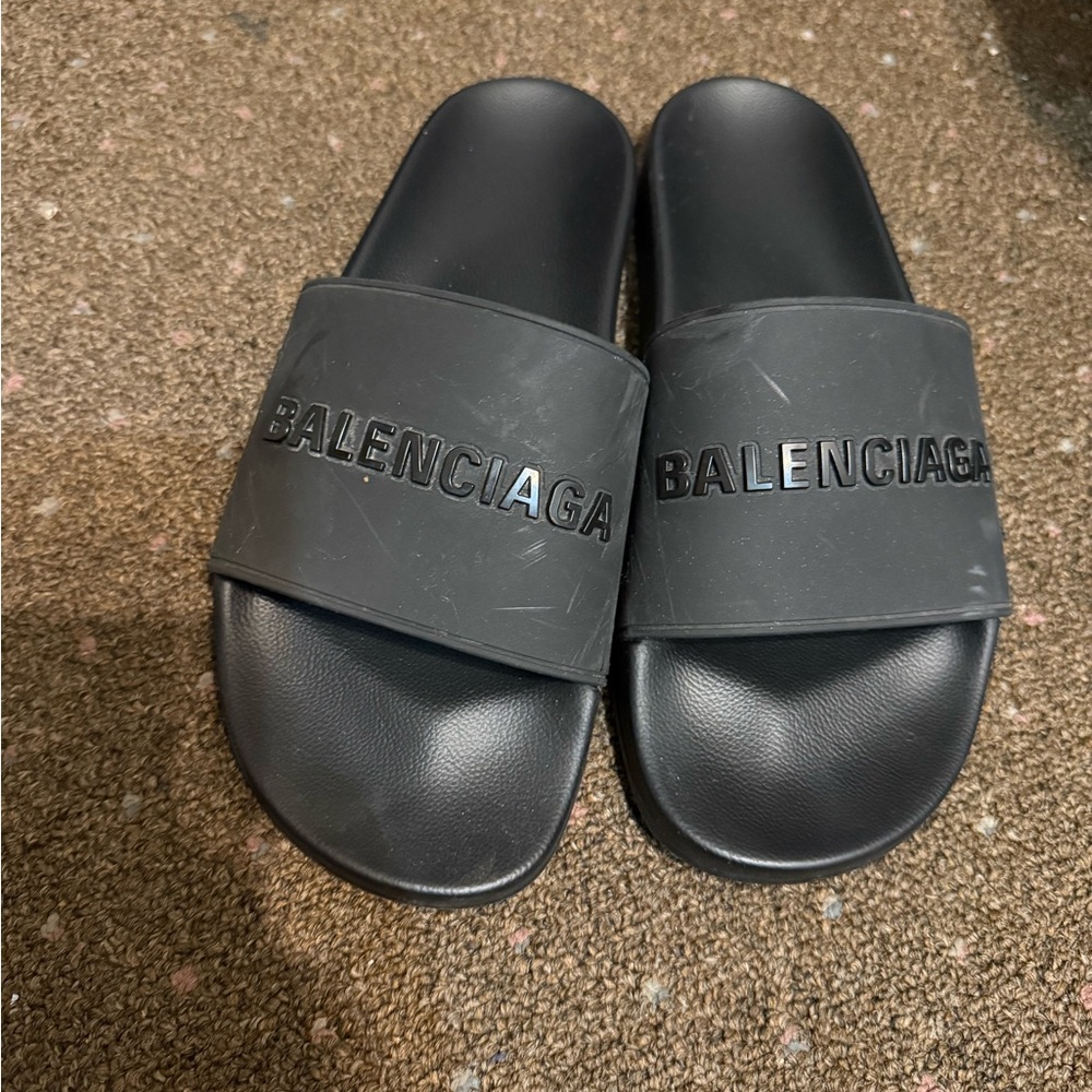 Balenciaga Charcoal Slides